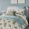 Sybil Reversible Double Duvet Cover Set Duck Egg Side View Lifestyle