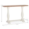 Belgrave Console Table Ivory & Oak Dimensions