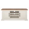 Belgrave 2 Door TV/Entertainment Unit Ivory & Oak Whiteout front doors closed