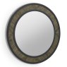Ellipse Round Wall Mirror Fumed Oak