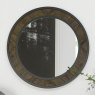Ellipse Round Wall Mirror Fumed Oak Lifestyle