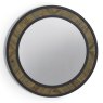 Ellipse Round Wall Mirror Fumed Oak Whiteout
