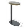Ellipse Sofa Table Fumed Oak Dimensions