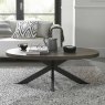 Ellipse Coffee Table Fumed Oak Lifestyle