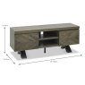 Ellipse 2 Door Tv/Entertainment Unit Fumed Oak Dimensions