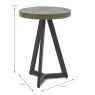 Ellipse Side/Lamp Table Fumed Oak Dimensions