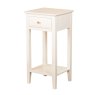 Carson 1 Drawer Tall Side/Lamp Table With Shelf Cream