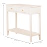 Carson 2 Drawer Console Table With Shelf Cream Dimensions
