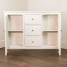 Carson 2 Door + 3 Drawer Slim Sideboard Cream Doors Open