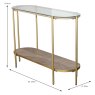 Andrea Console Table Gold Dimensions