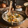 Profile Matte Stainless Steel  Frying Pan 24cm Lifestyle