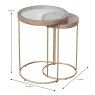 Ellen Nest Of Tables (Set of 2) Gold Dimensions
