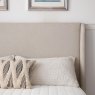 Danny Double (135cm) Ottoman Bedstead Fabric Stone Headboard Close Up