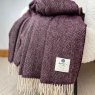 Heritage Berry Herringbone Throw 145cm x 200cm Purple Lifestyle