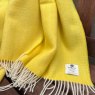 Heritage Sunshine Herringbone Throw 145cm x 200cm Yellow Close Up Lifestyle 1