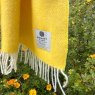 Heritage Sunshine Herringbone Throw 145cm x 200cm Yellow Lifestyle Close Up