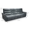 Calaggio 3.5 Seater Sofa Leather Category 50 Dimensions