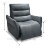 Calaggio Electric Reclining Armchair Leather Category 50 Dimensions