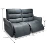 Calaggio Electric Reclining 2 Seater Sofa Leather Category 50 Dimensions