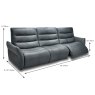 Calaggio Electric Reclining 3.5 Seater Sofa Leather Category 50 Dimensions