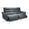 Calaggio Electric Reclining 3 Seater Sofa Leather Category 50 Dimensions