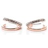 Double Loop Earrings Pair Rose Gold