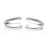 Double Loop Earrings Pair Silver