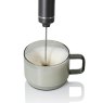 Moro Electric Milk Frother Dark Grey in use