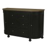 Jardin 2 Door + 6 Drawer Sideboard Black