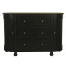 Jardin 2 Door + 6 Drawer Sideboard Black Front View