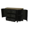 Jardin 2 Door + 6 Drawer Sideboard Black Open