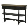 Jardin 1 Drawer Console Table with Shelf Black Side View
