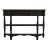 Jardin 1 Drawer Console Table with Shelf Black Front View