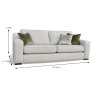 Dursey 4 Seater Sofa Fabric Dimensions