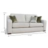Dursey 3 Seater Sofa Fabric Dimensions