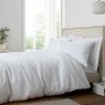 Bianca Fine Linens Fleur Matelasse Superking Duvet Cover Set White