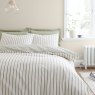 Bianca Fine Linens Hampton Stripe Reversible King Duvet Cover Set Green