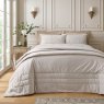 Bridgerton By Catherine Lansfield Regal Floral Velvet 240x230cm Bedspread Cream