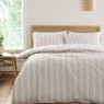Bianca Fine Linens Ashford Stripe Reversible Superking Duvet Cover Set Natural