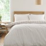 Bianca Fine Linens Ashford Stripe Reversible Superking Duvet Cover Set Natural 2