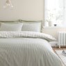 Bianca Fine Linens Hampton Stripe Reversible Superking Duvet Cover Set Green 2