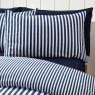 Catherine Lansfield Stripe Brushed Cotton Reversible Superking Duvet Cover Set Navy 3