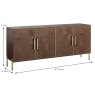 Grace 4 Door Sideboard Dark Wood Dimensions