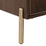 Grace 3 Door Sideboard Dark Wood Leg close up