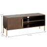 Grace 1 Door Small TV/Entertainment Unit Dark Wood Dimensions