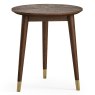 Grace Round Side Table Dark Wood