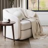 Grace Round Side Table Dark Wood Lifestyle