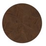 Grace Round Side Table Dark Wood Table top view