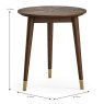 Grace Round Side Table Dark Wood Dimensions