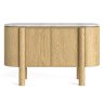Phoenix 2 Door Small Sideboard Oak & Marble Front View